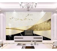 Carta Da Parati 3D Linea Dorata Uccello Geometrico 350x250cm Fotomurali Poster Gigante Design Murale Decorazione -MIWEI Wallpaper-ZXY-33999