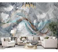 Carta Da Parati 3D Linea Geometrica Piuma Vintage 400x280cm Fotomurali Poster Gigante Design Murale Decorazione -MIWEI Wallpaper-ZXY-06335