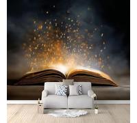 Carta da Parati 3D Magia Dei Libri 300x210 cm Murale Poster Grande, Carta Parati Fotomurale Stampata 3D per Soggiorno, Camera Letto, Sala Pranzo