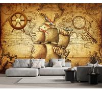Carta Da Parati 3D Mappa Del Mondo 400x280cm Fotomurali Decorazione Muro Poster Gigante Design Murali -ZXCHEE-MZ05408
