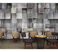 Carta Da Parati 3D Muro In Pietra Di Cemento Grigio Retro Fotomurali Gigante Design Muro Poster Decorazione -ZX01543-300x210cm