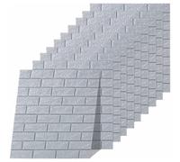 Carta da parati 3D, pannelli da parete autoadesivi - Moderno rivestimento da parete effetto pietra in 6 diversi colori - montaggio facile e veloce, Grigio, 10x Stück