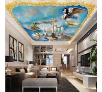 Carta Da Parati 3D Per Soffitto,Dipinto A Olio,Personaggio Murale,Soggiorno,Soffitto,Carta Da Parati,Tessuto Da Parete-150Cmx105Cm