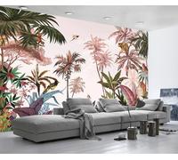 Carta Da Parati 3D Piante E Animali Della Giungla Tropicale 250x175cm Fotomurali Decorazione Muro Poster Gigante Design Murali -ZXCHEE-MZ03234