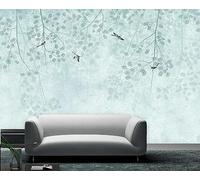 Carta Da Parati 3D Pictura A Mano Foglie Uccelli Retro 400x280cm Fotomurali Poster Gigante Design Murale Decorazione -MIWEI Wallpaper-ZXY-15308