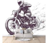 Carta Da Parati 3d Pilota Di Motocross 200x140 cm, Fotomurali Non Tessuto, Carta Da Parati Camera Da Letto, Per Casa Ufficio Camera Da Letto Soggiorno.