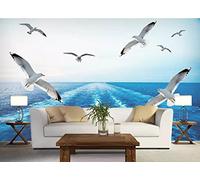 Carta Da Parati 3D Uccelli Marini Fotomurali Murale Decorazione Sfondo Custom Wallpaper -songqians-16617-300cmx210cm