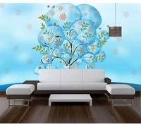 Carta Da Parati 3D Uccello Amore Albero Fotomurali Murale Decorazione Sfondo Custom Wallpaper -songqians-05273-400cmx280cm