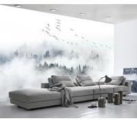 Carta Da Parati 3D Uccello Foresta Montagna Fotomurali Murale Decorazione Sfondo Custom Wallpaper -songqians-03595-330cmx245cm