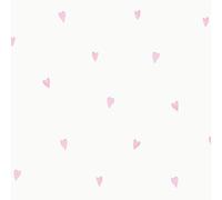 Amore Cuori Carta da Parati Rosa - Holden Decor 12581 Brillantini Bianco