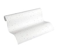 Carta Da Parati A Pois Little Stars Carta da parati tessuto non tessuto 10.05 m x 0.53 m Bianco Rosa Blu Prodotto in Germania da A.S. Création 358551 35855-1