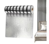 Carta da parati a specchio, autoadesiva, rimovibile, design moderno a righe argentate, foglio adesivo riflettente in PVC, copertura creativa per interni fai da te, elegante copertura per camera da
