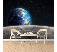 Carta da parati adesiva con motivo Terra dalla luna, in tessuto di grandi dimensioni, per soggiorno, camera da letto, cucina, ufficio, bambini.