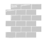 Carta Da Parati Adesiva Mattonelle Piastrelle Effetto Tridimensionale Lucido 6PZ