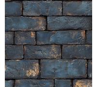 Carta da Parati Adesiva Muro 60 cm x 5 m Tecnologia 3D Mattoni Creativo Simulazione Antivegetativa Superficie Lavabile Installazione Semplice Adattabile a Cucina Studio Armadi Guardaroba Mensola