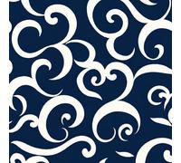 Carta da Parati Adesiva per Pareti Mobili Autoadesiva Muro 50×600CM Astratto Carta da Parati Camera da Letto Stile Astratto Con Onde Bianche Dell'oceano Fantasia Impermeabile Bagno Cucina Armadio PVC