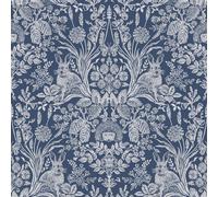 Harlen Woodland Damasco Mondo Di Parati Blu Scuro WOW046 Animali Floreale Trails