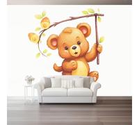 Carta Da Parati Animali Domestici Naturali Rametti Di Cucciolo Di Orso Bruno 300 X 210 Cm Vello Sfondo Murale Xxl Moderne Decorazione Grande Sfondo Per Tv Soggiorno Camera De Letto Sala Ufficio