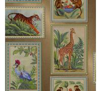 Carta Da Parati Animali Tropicali Holden Decor Oro Metallizzato 14270