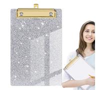 Carta da parati - Appunti glitter portatile | Clipboard in acrilico lucido formato carattere, elegante luce portatile a basso profilo a basso profilo con clip in oro per malati