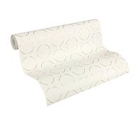 Carta Da Parati Architects Ap 2000 Design By F.A, Porsche Serie Circles 960642 10,05 M X 0,53 M Con Motivo Floreale Bianco Metallizzato