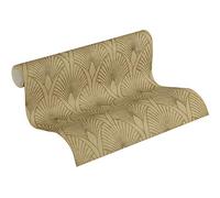 Carta Da Parati Art Decò New Walls 50's Glam A.S. Création Carta da parati tessuto non tessuto 10.05 m x 0.53 m Oro Beige Marrone Prodotto in Germania 374272 37427-2