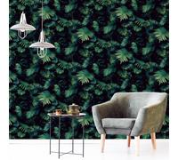 3D Felce Muro Arthouse Carta da Parati - Verde 907601 - Grande Foglie Tropicale