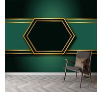 Carta da parati artistica astratta per cameretta dei bambini, decorazione da parete geometrica esagonale, in tessuto non tessuto, per soggiorno, camera da letto, bambini, facile da installare, 500 x