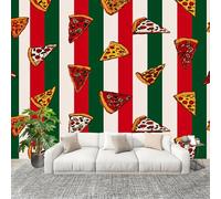 Carta Da Parati Artistico Fotomurale Modello di Pizza Creativo Poster Gigante Da Parete Per Camera Da Letto, Soggiorno,Corridoio Multicolore Decorazione D'interni Murale 200x140 cm