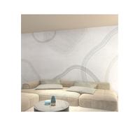 Carta da parati astratta con linee Silhouette su misura - Rimura - Tessuti: Ecowall PVC free lino - WP04, Colori: AP003-1 tortora