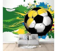 Carta da Parati Astratto 150x105 cm Fotomurale da Parete Calcio Tessuto di Seta Carta Parati 3D Adesiva Muro Decorazione per Camera da Letto Soggiorno A-5455