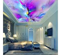 Carta da parati autoadesiva 3D con murale astratto dipinto per soffitto, ideale per soggiorno e camera da letto