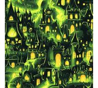 Carta da Parati Autoadesiva Effetto Castello Di Halloween Adesivo Murale in Plastica Impermeabile Zucca Magia Carta a Contatto da Staccare e Attaccare Rotolo di Pellicola Rimovibile 44x1000 cm