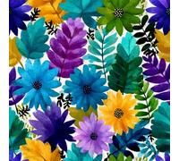 Carta da Parati Autoadesiva Effetto Fiori Colorati Adesivo Murale in Plastica Impermeabile Dipinto Astratto Carta a Contatto da Staccare e Attaccare Rotolo di Pellicola Rimovibile 44x300 cm