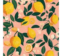 Carta da Parati Autoadesiva Effetto Limone Frutta Adesivo Murale in Plastica Impermeabile Pittura Piante Carta a Contatto da Staccare e Attaccare Rotolo di Pellicola Rimovibile 44x500 cm