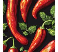 Carta da Parati Autoadesiva Effetto Peperoncini Dipinti Adesivo Murale in Plastica Impermeabile Verdura Carta a Contatto da Staccare e Attaccare Rotolo di Pellicola Rimovibile 44x500 cm