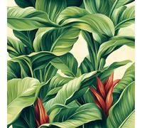 Carta da Parati Autoadesiva Effetto Tropicale Piante Adesivo Murale in Plastica Impermeabile Giungla Moderna Carta a Contatto da Staccare e Attaccare Rotolo di Pellicola Rimovibile 44x200 cm