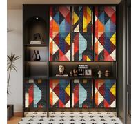 carta da parati bagno 44 X100Lcm Arte Dei Graffiti Geometrici Colorati carta da parati cameretta Design floreale elegante, ideale per camere da letto e zone relax, con effetto rilievo naturale Z261768