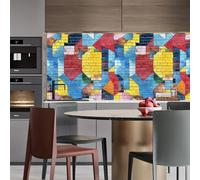 carta da parati bagno 44 X100Lcm Arte Dei Graffiti Geometrici Colorati carta da parati cameretta Design floreale elegante, ideale per camere da letto e zone relax, con effetto rilievo naturale Z261792