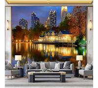 Carta da parati Bellissima Città Architettura Fotomurali non tessuti, Colore moda Decorazione da Muro, 300 x 210 cm Moderno Poster Gigante Design Carta per la casa in bagno