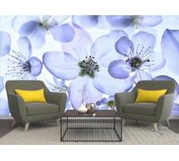 Carta Da Parati Blu 3d Tessuto Non Tessuto Fotografia Fiori Blu Freschi Ed Eleganti Sfondo Moderno E Minimalista 430cmx300cm Camera Da Letto Soggiorno Sfondo