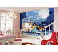Carta Da Parati Camera Bambini Beige Disney Personaggi Mural Foto Unisex