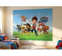 Carta Da Parati Camera Bambini Paw Patrol Verde 252 x 182 cm (99" x 72")