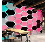 carta da parati camera da letto 250x180cm Geometria Del Diamante Rosa carta da parati bambini Grande stampa su tela effetto pittura a olio, senza cuciture, perfetta per studio domestico EB24-679