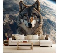 carta da parati camera da letto 350x260cm Lupo Di Terra carta da parati geometrica Set di pannelli 3D su tela senza cuciture, ideale per l’ingresso o sala d’attesa EB24-10628
