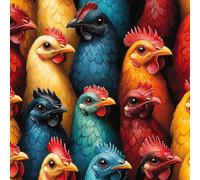 Carta da Parati Camera da Letto 3D Modello Colorato Gallo Piume Resistente e Impermeabile Facile da Pulire Per Il Soggiorno L'Ufficio Sala Giochi Carta Parati Adesiva Muro 44 cm X 500 cm
