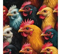 Carta da Parati Camera da Letto 3D Modello Colorato Gallo Piume Resistente e Impermeabile Facile da Pulire Per Il Soggiorno L'Ufficio Sala Giochi Carta Parati Adesiva Muro 40 cm X 500 cm
