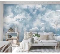 Carta Da Parati Camera Da Letto Carta Da Parati Con Cielo Azzurro E Nuvole Per Camera Da Letto 250 × 175 Cm Murale In Tessuto Non Tessuto Con Nuvole Sognanti E Uccelli In Volo Grande Carta Da Parat