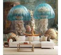 Carta da Parati Camera da Letto Mappa Retrò Piastrella Medusa Fotografica 3D 400x280 cm Fotomurali Non Tessuto Opaco Murales Per Soggiorno Ufficio Camera Ragazzi Muro di Sfondo Decor da Parete