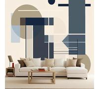 carta da parati cameretta 250x420cm Geometria Del Colore carta da parati soggiorno Composizione murale senza wallpaper, su tela senza giunture, per loft o studio EB24-3367